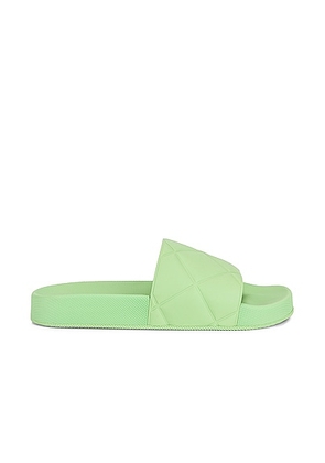 Bottega Veneta The Slider Flat Slides in Pistachio - Green. Size 38 (also in 36, 40).