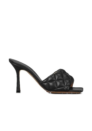 Bottega Veneta Leather Quilted Mules in Black - Black. Size 36.5 (also in 36, 37.5, 39.5, 40).