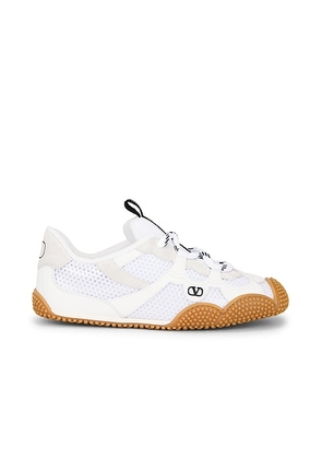 Valentino Garavani Amphibia Sneaker in Bianco  Nero  & Transparent - White. Size 38.5 (also in 36.5).