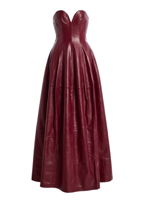 SIMKHAI Carrington Bustier Lambskin Gown - Moda Operandi