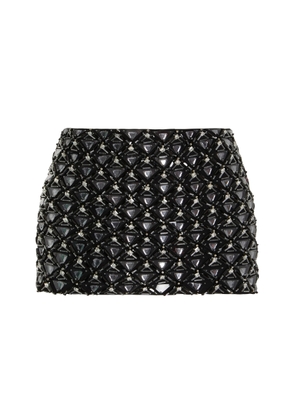 Miu Miu Crystal and Sequin-Embellished Cady Mini Skirt - Moda Operandi
