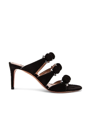 ALAÃA Pom Pom Studded Mules in Noir - Black. Size 40 (also in 37).