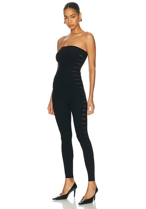 Wolford Slash Jumpsuit in Black - Black. Size L (also in XS, S, M).