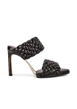 Bottega Veneta Lido Leather Woven Sandals in Black - Black. Size 36 (also in 35, 36.5, 37, 37.5, 38, 38.5, 39, 39.5, 40, 41).