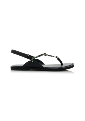 St. Agni Woven Leather Sandals - Moda Operandi