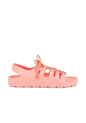 Bottega Veneta Jelly Lace Up Sandals in Flamingo - Pink. Size 41 (also in 40).