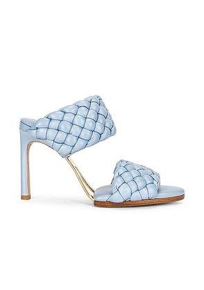 Bottega Veneta Lido Leather Woven Sandals in Ice - Blue. Size 37 (also in 36, 39.5).