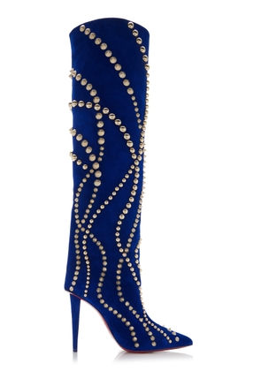 Christian Louboutin Astrilarge Botta 100mm Studded Suede Boots - Moda Operandi