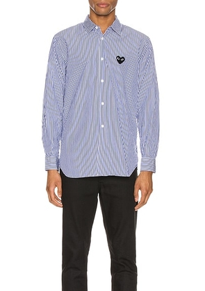 COMME des GARCONS PLAY Striped Shirt in Stripe - Blue,Stripes,White. Size S (also in M).