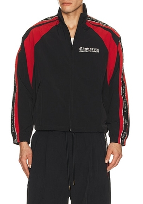 Willy Chavarria Casa De Chavarria Tape Jacket in Black - Black. Size L (also in S, M, XL/1X).