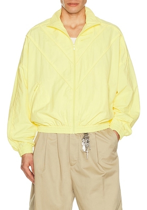 Willy Chavarria Bad Boy Track Jacket in Butter - Yellow. Size L (also in M, XL/1X).