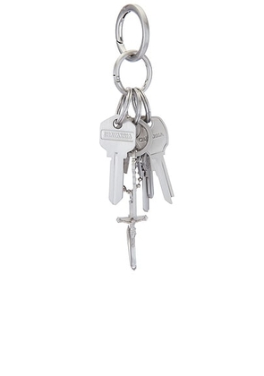 Willy Chavarria Staff Key Fobs in Shiny Nickel - Metallic Silver. Size all.