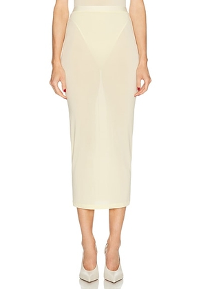 WARDROBE.NYC Sheer Skirt in Butter - Lemon. Size L (also in M, S, XS).