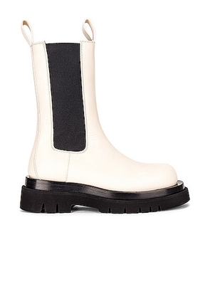 Bottega Veneta BV Lug Boots in Sea Salt - White. Size 38 (also in 37, 38.5, 39, 39.5, 40, 41).