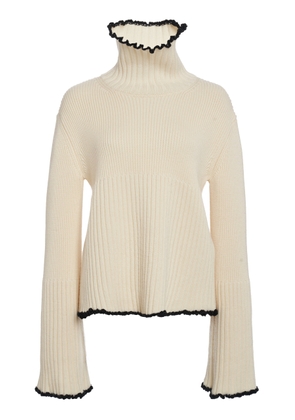 Jil Sander Ribbed-Knit Wool-Blend Sweater - Moda Operandi