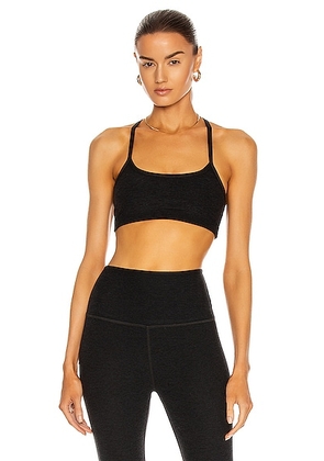 Beyond Yoga Spacedye Slim Racerback Bra in Darkest Night - Black. Size M (also in XS, L).