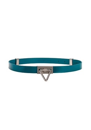 Bottega Veneta Triangle Lock Belt in Blaster & Silver - Blue. Size 80 (also in 75, 85).