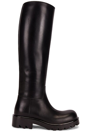 Bottega Veneta Leather Knee High Boots in Black - Black. Size 35.5 (also in 35, 40, 41).