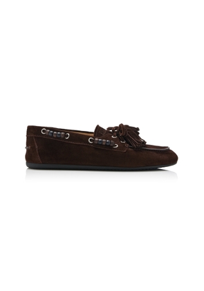 Miu Miu Tasseled Suede Loafers - Moda Operandi