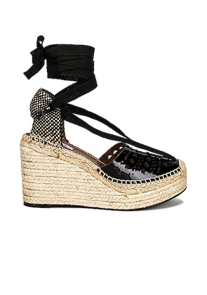 ALAÃA Vienne Espadrille Wedges in Noir - Black. Size 40 (also in 35, 39, 41).