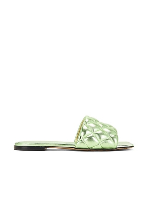 Bottega Veneta Padded Flat Sandals in Pistachio - Green. Size 38.5 (also in 37.5, 38, 39, 40).