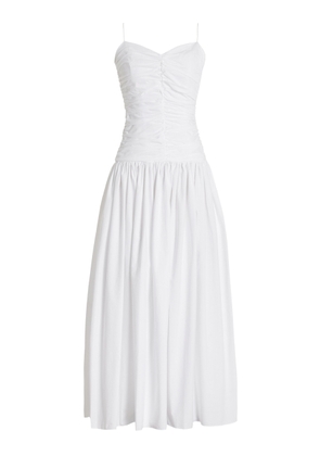 Matteau Gathered Drop-Waist Organic Cotton Maxi Dress - Moda Operandi
