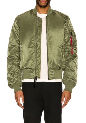 ALPHA INDUSTRIES MA-1 Slim Fit in Sage - Sage. Size M (also in XXL/2X).