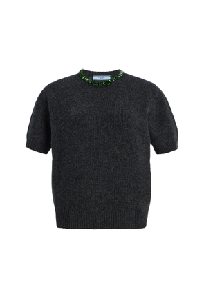 Prada Embellished Wool-Cashmere Sweater - Moda Operandi