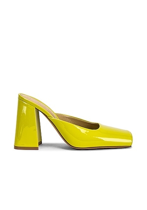 Bottega Veneta Tower Square Toe Mule Pumps in Kiwi - Green. Size 38 (also in 36.5, 37, 39.5).