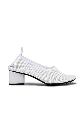 Bottega Veneta Stretch Web Flex Sock Pumps in Optic White - White. Size 38 (also in 36.5, 39.5).