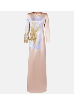 Dries Van Noten Sequined cotton and silk gown