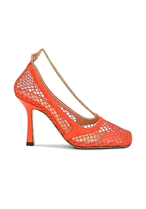 Bottega Veneta Stretch Slip On Pump in Orange - Orange. Size 36.5 (also in 36, 37, 37.5, 38, 39.5, 40).