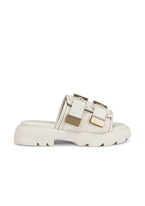 Bottega Veneta Flash Buckle Sandals in String - White. Size 39 (also in 35, 40, 41).