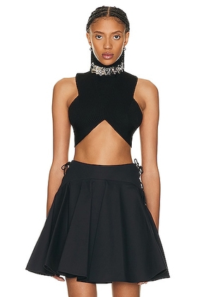 ALAÃA Circular Top in Noir - Black. Size 44 (also in 42).