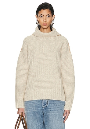 Bottega Veneta High Neck Sweater in Sea Salt - Beige. Size XS (also in L).