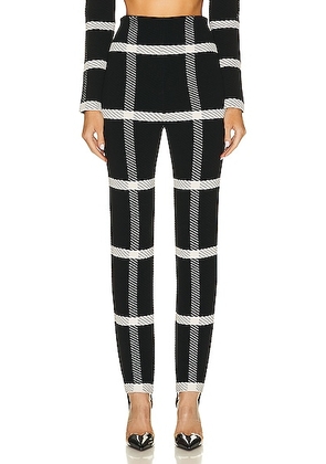 ALAÃA Tartan Leggin in Noir & Blanc - Black. Size 36 (also in 34, 38, 42).