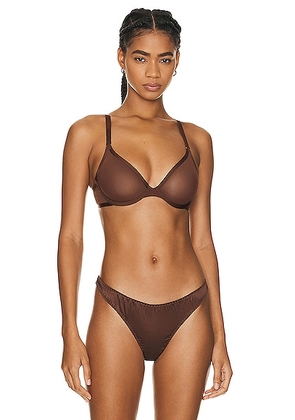 CUUP The Plunge Bra in Espresso - Brown. Size 32B (also in 32C).