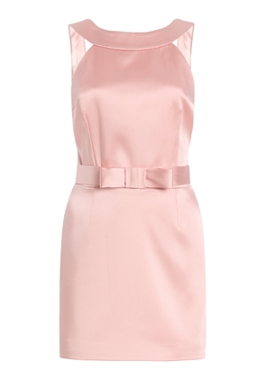 The New Arrivals Ilkyaz Ozel Delphine Bow-Detailed Satin Mini Dress - Moda Operandi