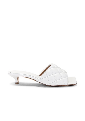 Bottega Veneta Padded Mule Sandal in Optic White - White. Size 35.5 (also in 35, 38, 39, 40.5).