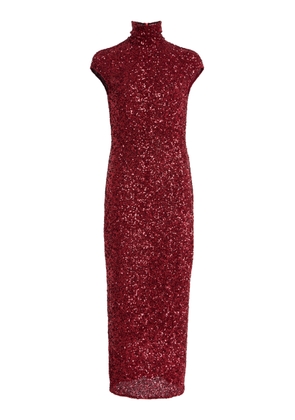 Carla Zampatti Crushed-Sequin Midi Dress - Moda Operandi