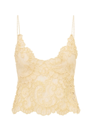 LoveShackFancy Svetlana Lace Tank Top - Moda Operandi