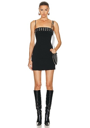 Blumarine Sleeveless Mini Dress in Nero - Black. Size 38 (also in 36).