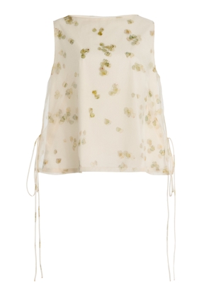 Altuzarra Siggi Tie-Detailed Stretch-Cotton Top - Moda Operandi