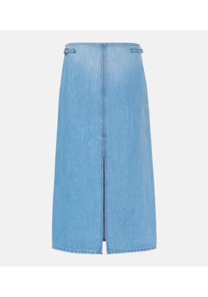 Gabriela Hearst Morelos cotton and linen midi skirt