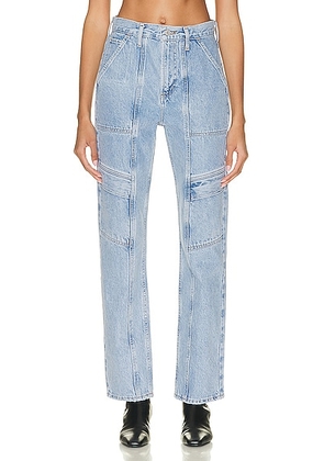 AGOLDE Cooper Cargo Jeans in Rank - Denim-Light. Size 29 (also in 27, 28, 30, 31, 32, 33).