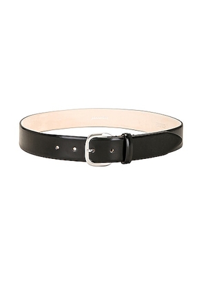 DEHANCHE Jeanne Belt in Black Gloss & Silver - Black. Size M (also in L, XS).