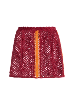 Akoia Swim Exclusive Crocheted Cotton Mini Skirt - Moda Operandi