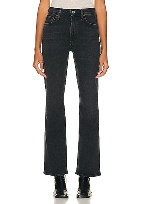 AGOLDE Nico High Rise Slim Boot Jeans in Hotline - Black. Size 34 (also in 33).