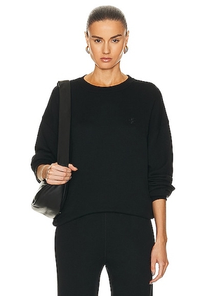 Eterne Oversized Crewneck Sweatshirt in Black - Black. Size S (also in XS, XL).