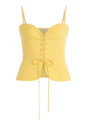 USISI SISTER Josie Linen-Blend Top - Moda Operandi